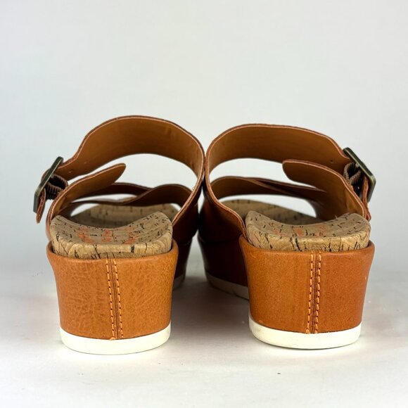 Kork-Ease Tan Leather Cork Wedge Sandals - Size 7M - Picture 8 of 14